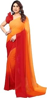 KASHVI Double Shaded Georgette Saree with Unstitched Blouse-MD_PD6466_1
