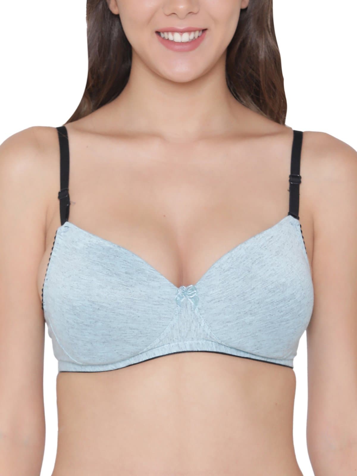 Clovia Women's Cotton Rich Padded Non-Wired Push-Up T-Shirt Bra Multiway