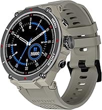 Noise Force Rugged & Sporty 1.32" Bluetooth Calling Smart Watch, 550 NITS, 7 Days Battery, AI Voice Assistance, Smart Watch for Men (Misty Grey)