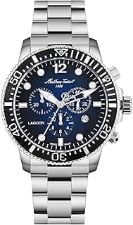 Mathey-Tissot Stainless Steel Analog Blue Dial Men Watch-H123Chabun, Silver Band