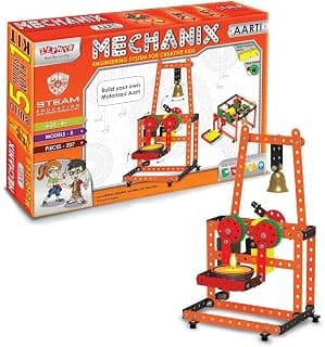 Mechanix Aarti - A Real Model with Metal Parts and a Real Bell, Can be Placed During Aarti's for Real Aarti Impact, STEAM Educational Toy During Festivals