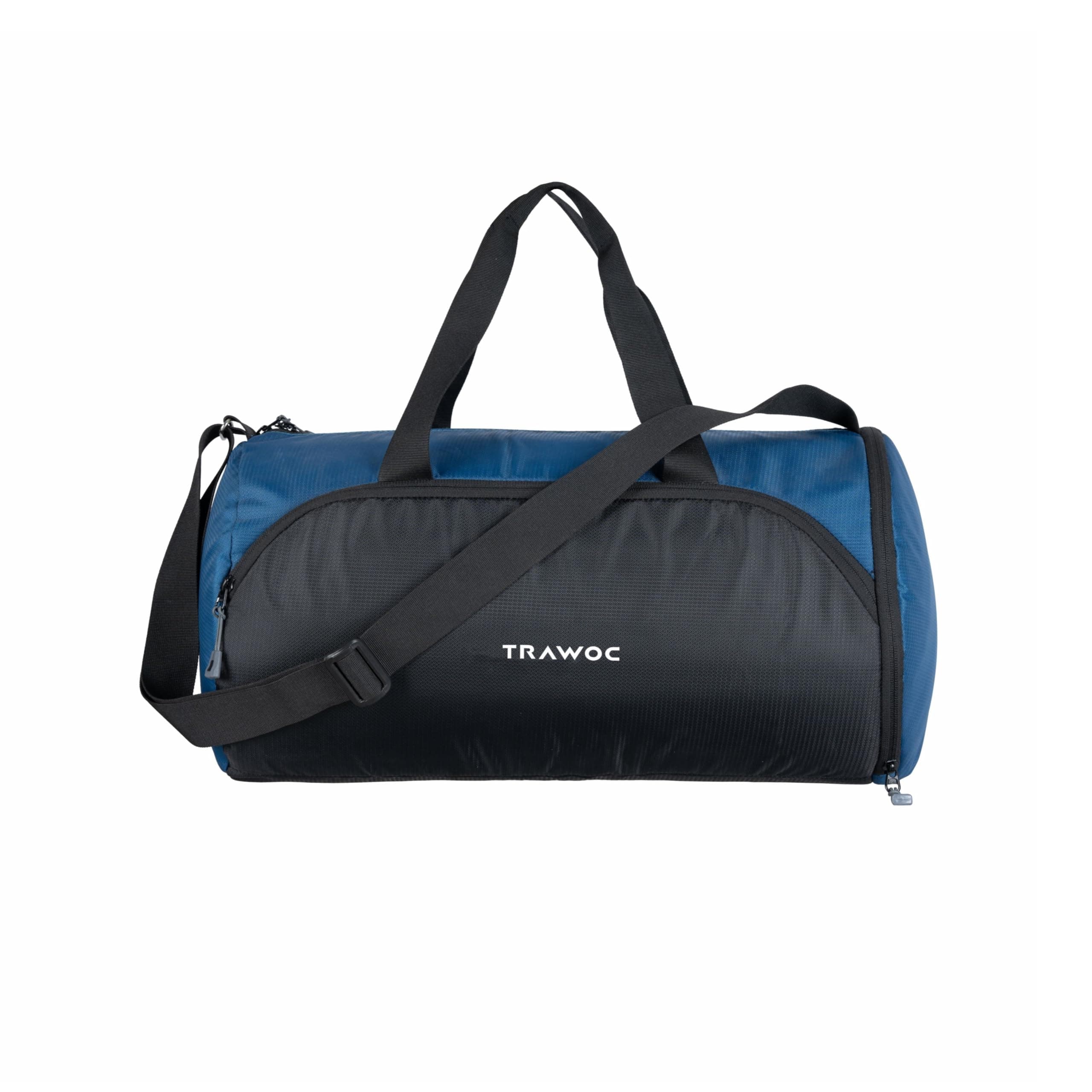 TRAWOC 30L Gym, Sports & Travel Duffle TMPB02, Unisex Duffel Bag with Shoe Compartment | 3-Year Warranty, EnglishBlue