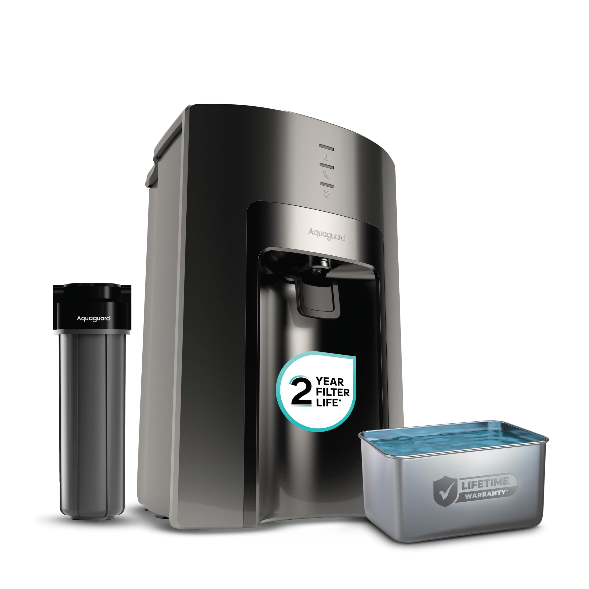 Aquaguard Delight Aquasaver RO+UV+UF+MC | Stainless Steel Tank| 2-year filter life |Mega Sediment filter|2 Free cleaning service| 60% Higher Water Savings| 9-Stage Purification |India’s No.1 Purifier*