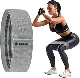Boldfit Fabric Resistance Band -Loop Band for Exercise Hip Band for Hip, Legs, Stretching, Toning Workout. Mini Loop Booty Bands for Glutes, Squats Exercise Usable in-Home & Gym, Grey