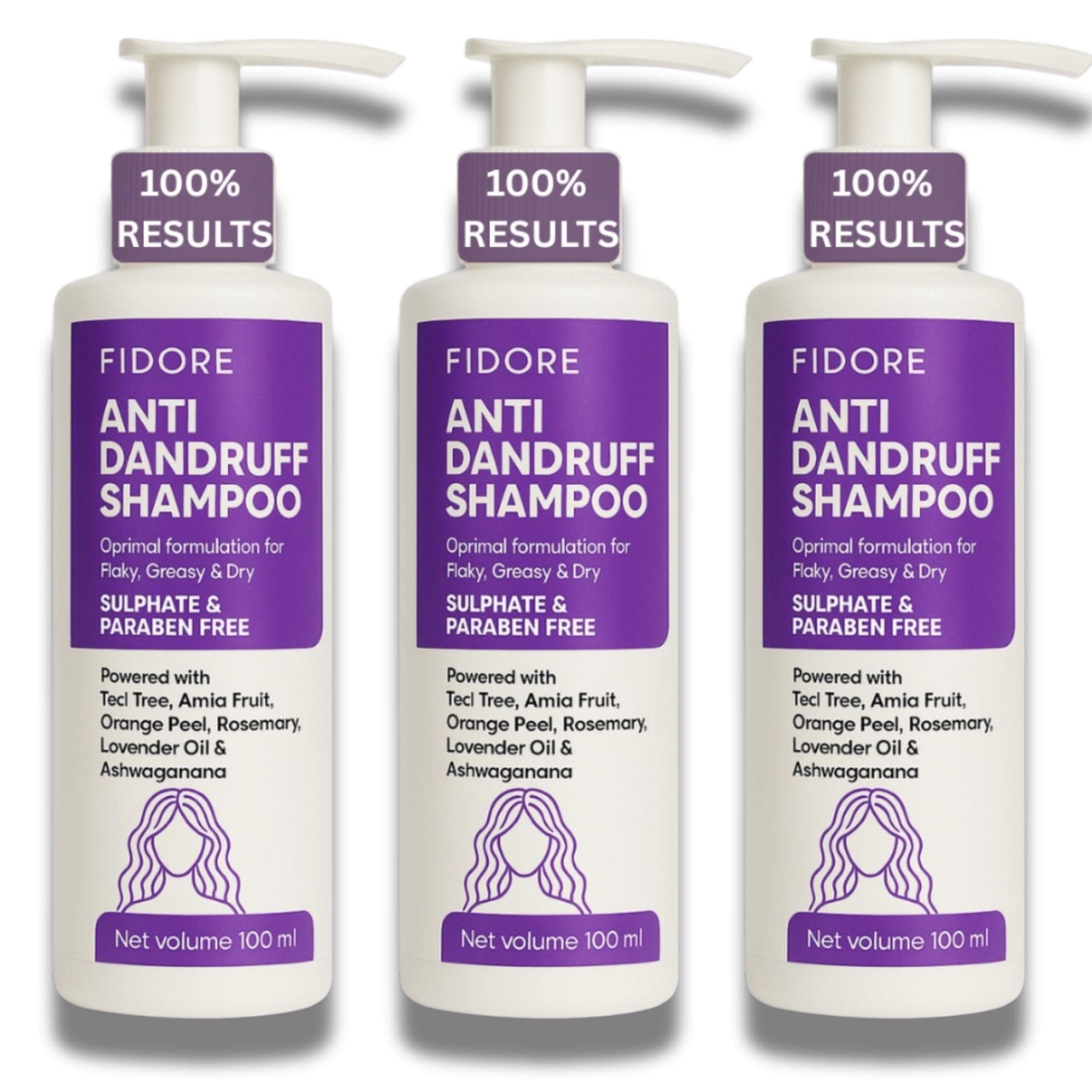 Anti Dandruff Shampoo | Controls Flakes & Scalp Build Up (Pack of 3)