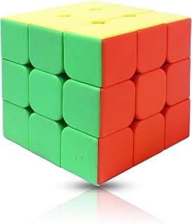 Toyshine High Stability Stickerless - 3X3X3 Speed Cube, Multi Color, Kids and Professionals