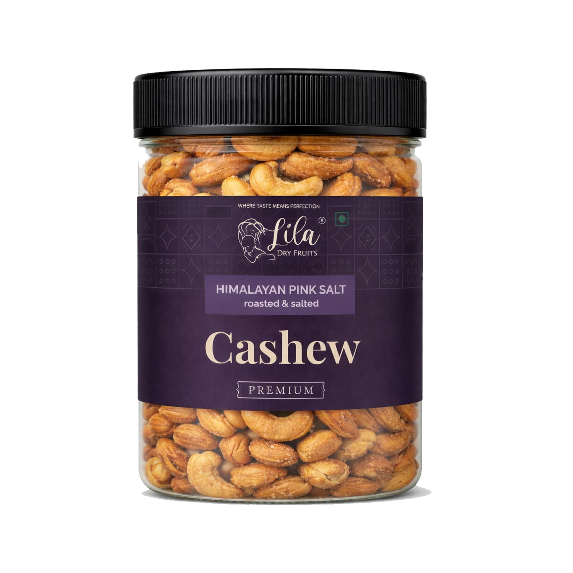 LILA DRY FRUITS Roasted Cashew Nuts 400 gms Himalayan Pink Salt Flavour | Premium Crunchy Salted Kaju Snack Protein Rich Roasted Dry Fruits Healthy Namkeen Snack for Daily Munching Perfect for Gifting