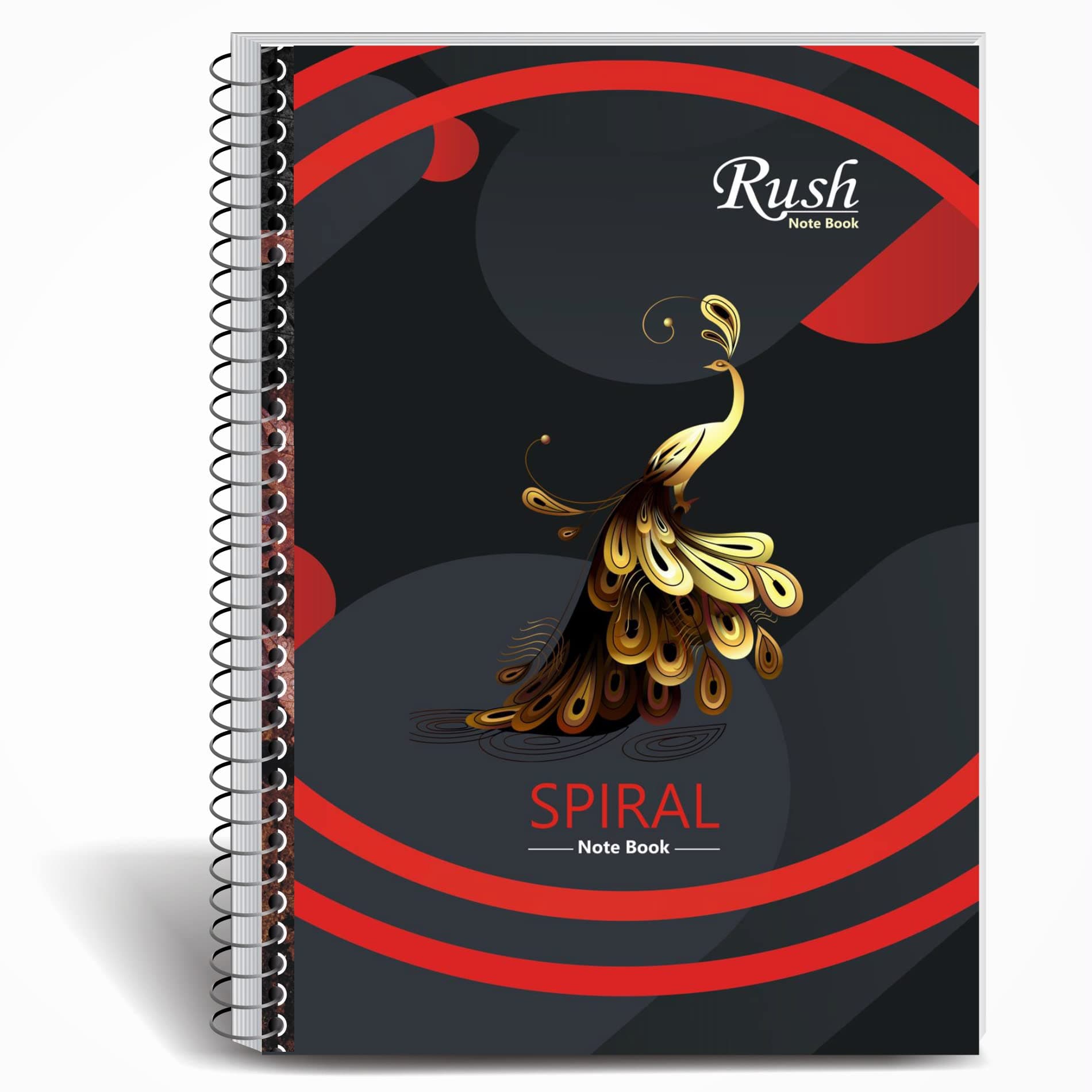 Rush Rough A4 Spiral Notebook 400 Pages | Unruled Notebook | 400 Pages Notebook Plain | Pack of 1 | Spiral Register (400 Pages, Unruled (Plain))