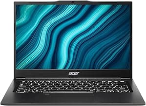 Acer TravelLite Thin Laptop AMD Ryzen 5 7430U (6-Core) |8GB RAM, 512GB SSD | 14" Full HD Anti-Glare Display |Privacy Shutter| Windows 11| MS Office | Metal Body | 1.34Kg | Black | 1 Year Warranty