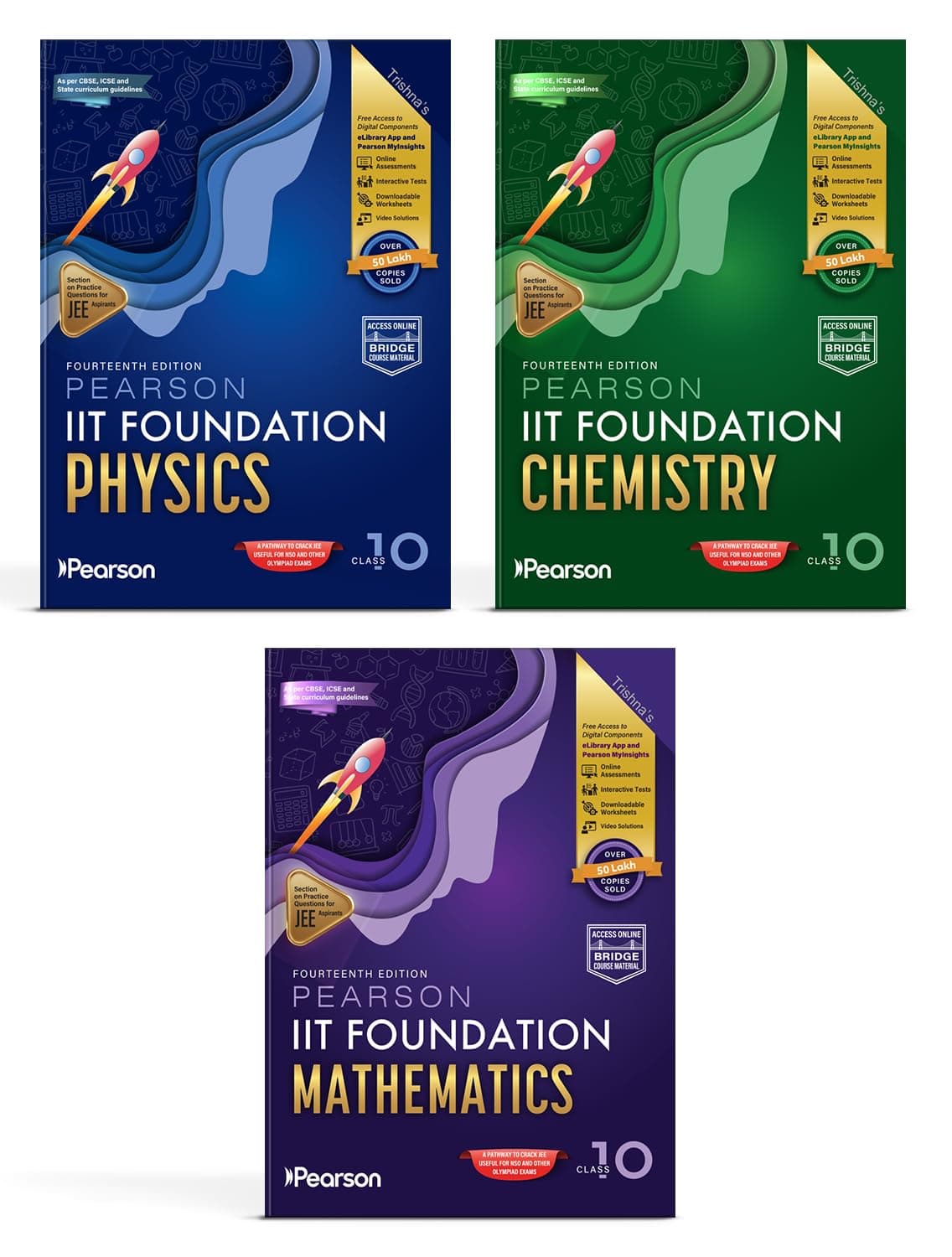 Pearson IIT Foundation'26 Class 10 Physics Chemistry Mathematics |For JEE, NTSE & Olympiad Exams| JEE Practice Questions|Free acess to Online Assessments, Video Solutions & Interactive Tests