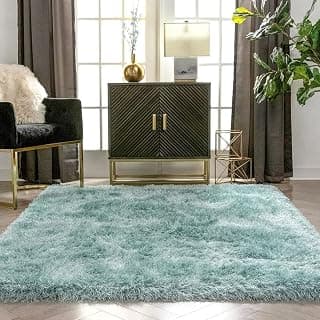 Valley craft Modern Super Soft Fluffy Carpet Non-Slip Shag Area Carpet for Living Room, Bedroom & Hall (Design 5, 12 x 18 Feet)