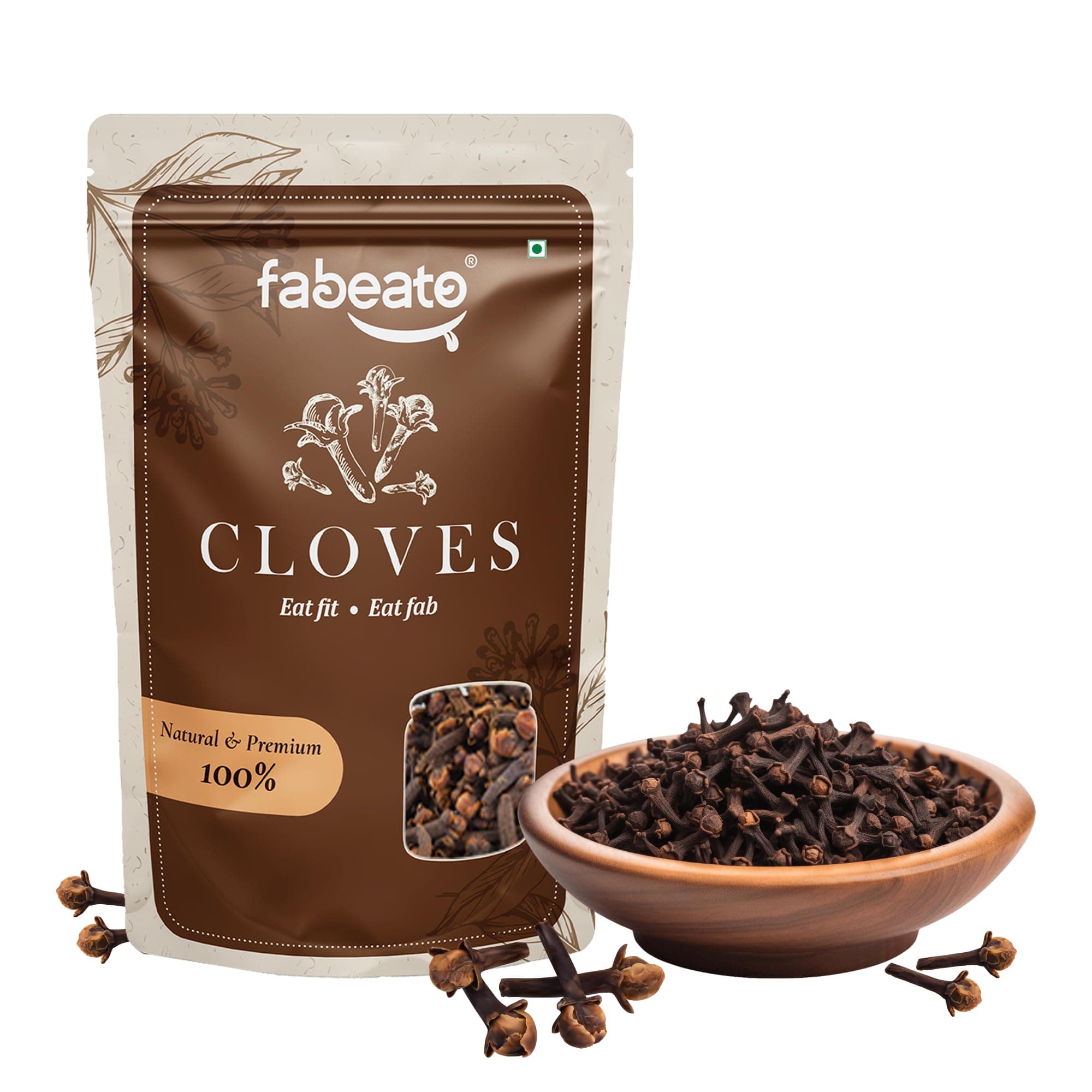 Fabeato Natural Premium Whole Cloves (Laung) For Indian Cooking 200Gm| Whole Spices | Fresh & Pure Whole Cloves (Laung)| Aromatic & Flavourful | Lavangam