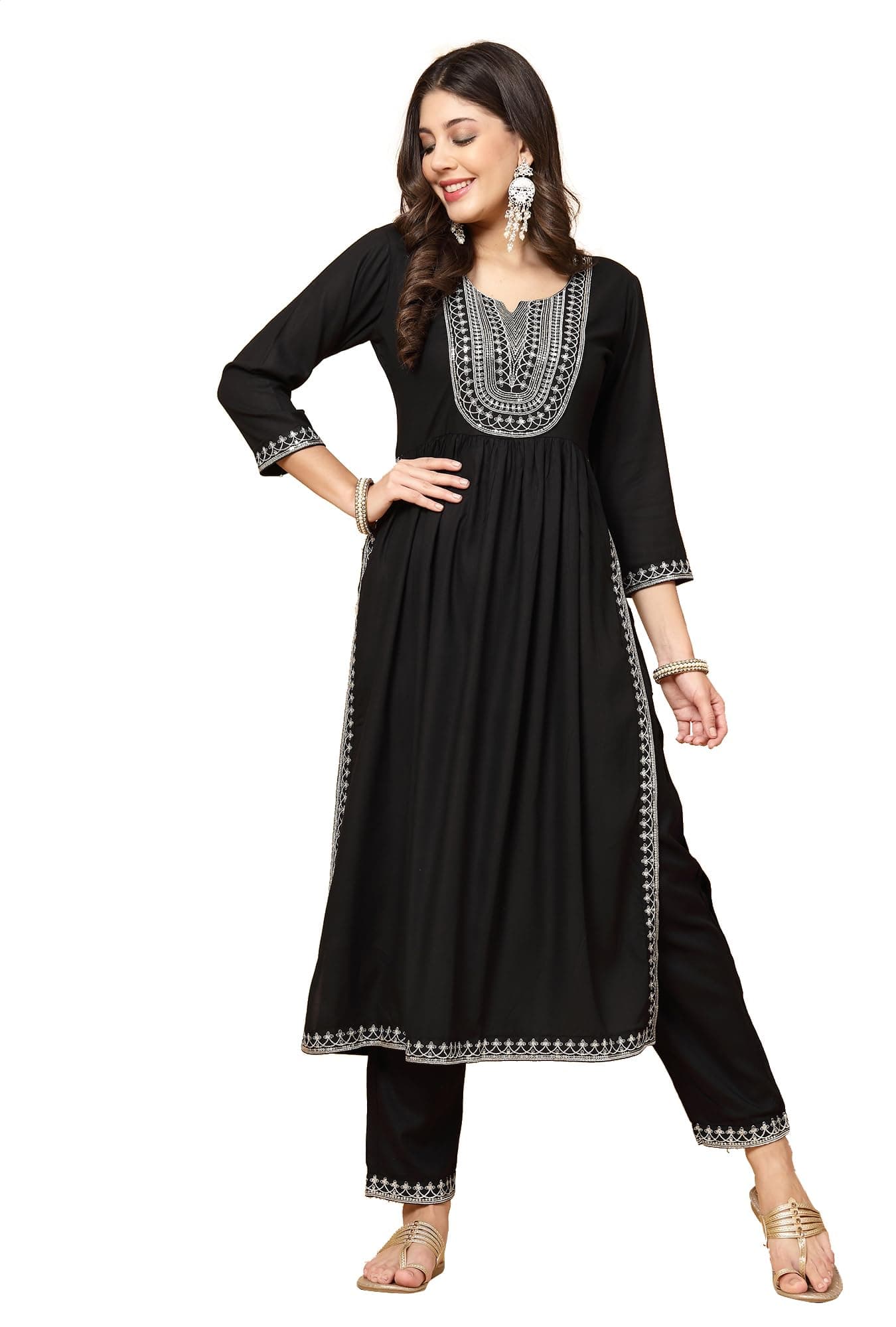 Pistaa's Women's Viscose Solid Suit Set
