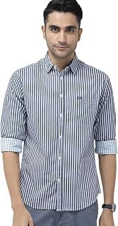The Indian Garage Co Men Slim Fit Abstract Printed Full Sleeves Cutaway Collar Casual Shirt