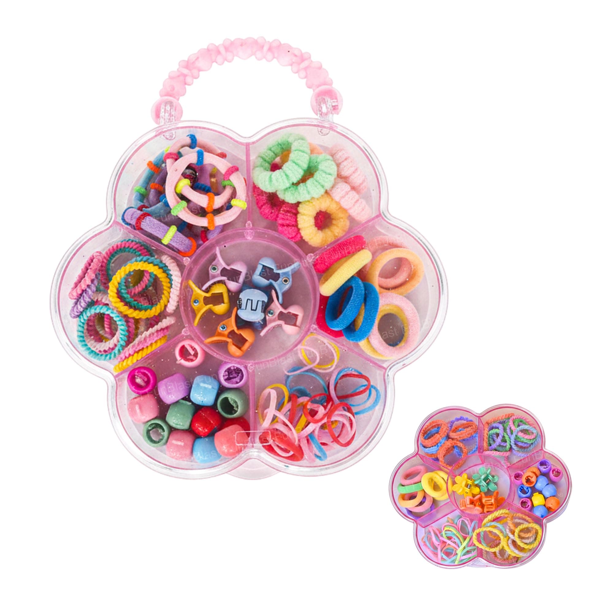 FunBlast Hair Accessories Combo for Girls - Colorful Hair Bands, Hairpins, Ponytail Holders, Headbands for Girls, Toddlers, Multipurpose Kids Hair Accessories Set, Birthday Gift for Girl's (1071)