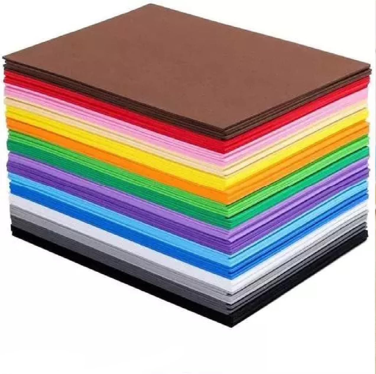 QUAKEL 100pcs (10 Sheet Each Color) Copy Printing Papers A4 Sheets Square Double Sided Colored Paper DIY Craft Unruled A4 70 gsm Coloured Paper (Set of 1, Multicolor)