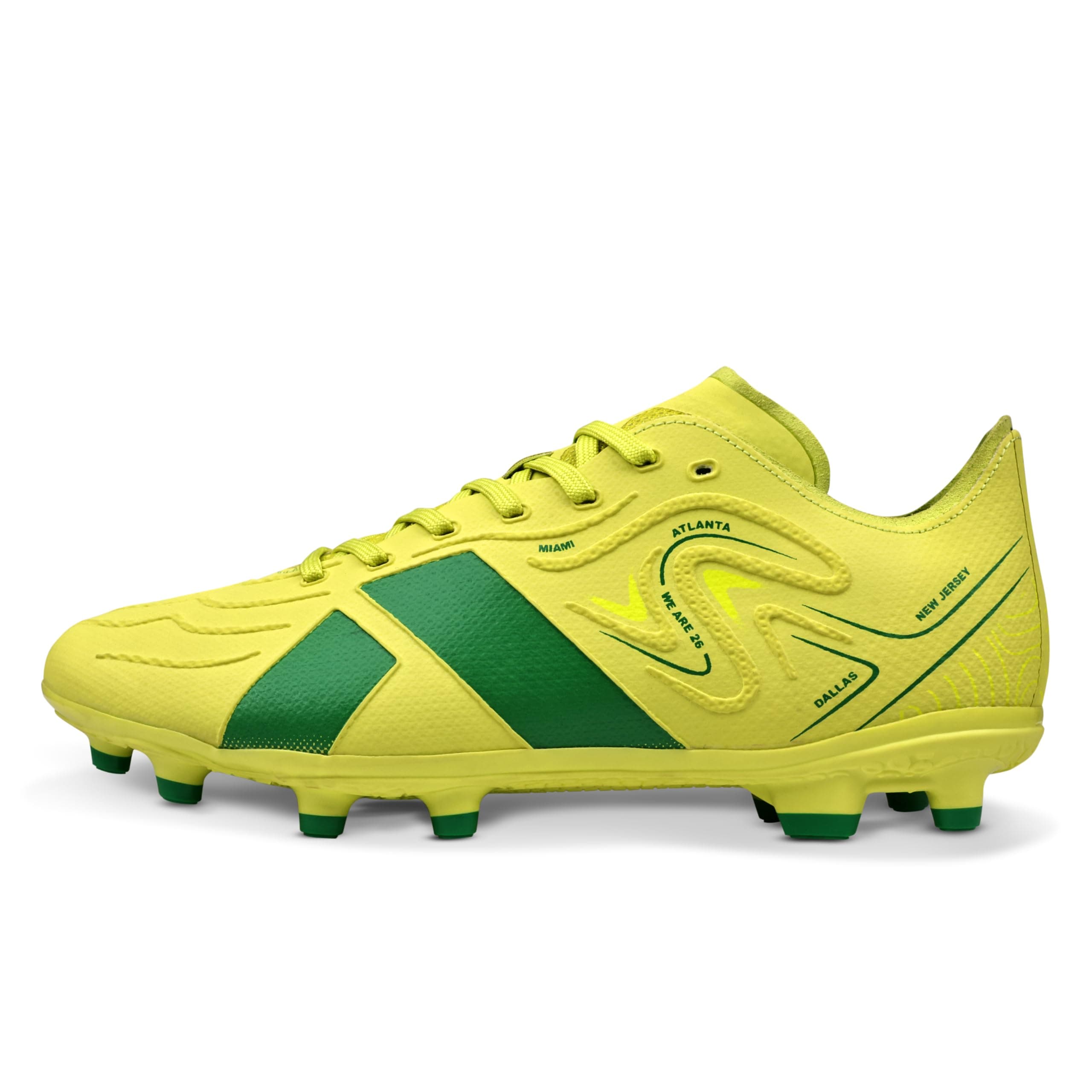 Nivia Ashtang 3.0 Football Studs for Men, TPU Fusion Upper, 3D Emboss Control Texture, Knitted Collar, TPU Multi-Round Stud Outsole, Firm Ground Football Shoes