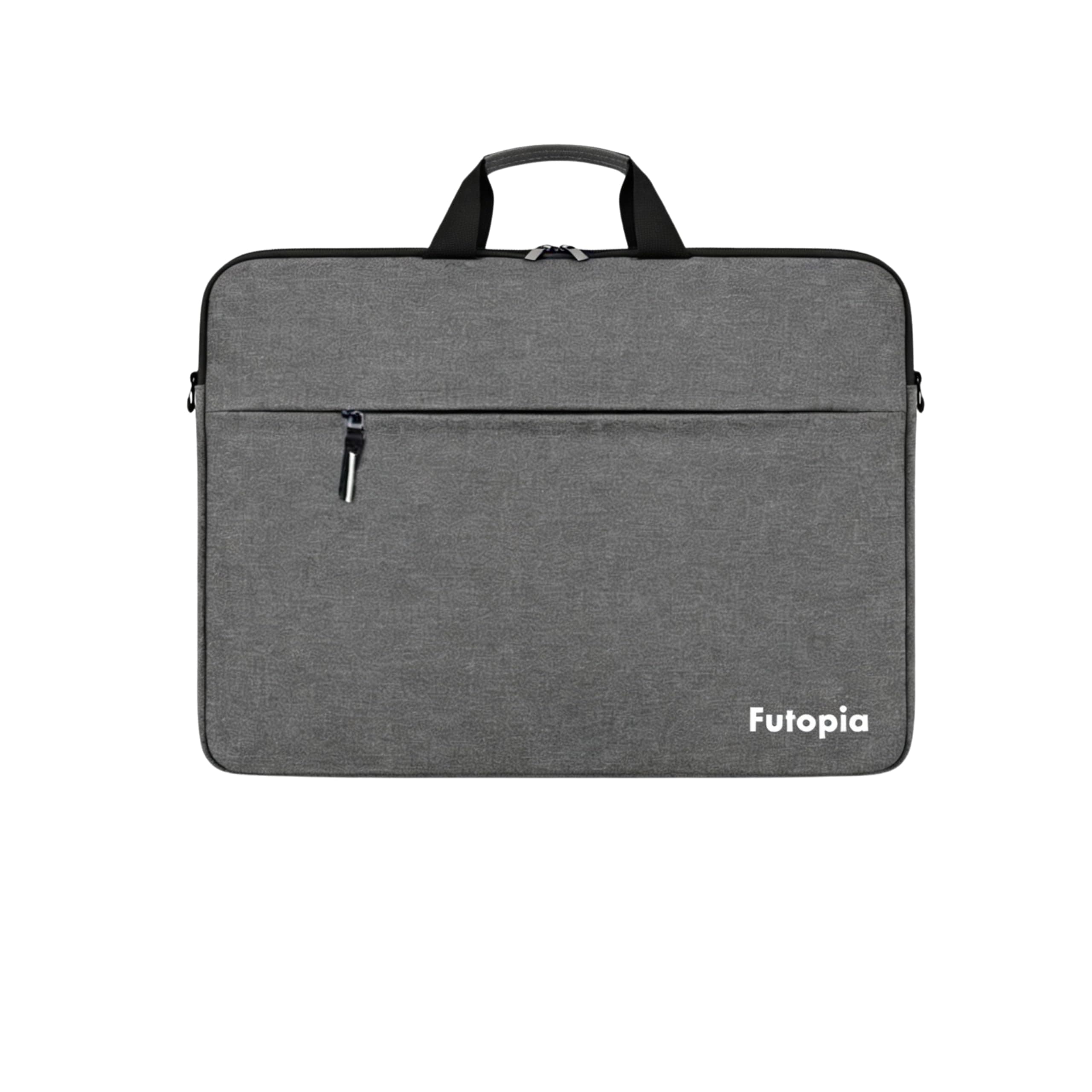 Futopia Premium Laptop Sleeve Bag 15.6 Inch with Handle, Front Zipper Pocket, Water Resistant & Shockproof Cover, Padded Interior Compatible for Laptop & Notebook for Office, College & Travel (Gray)