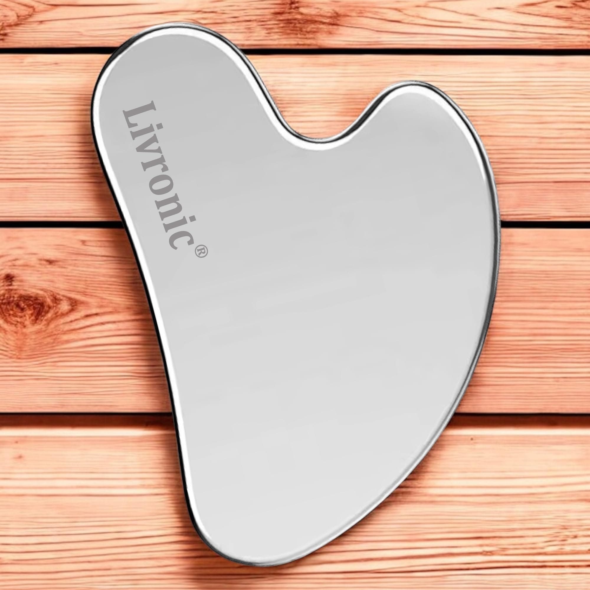 Livronic® Gua Sha Massage Tool,Stainless Steel Scraping massage IASTM Tools GREAT Soft Tissue Mobilization,Soft Tissue Upgrade Physical Therapy Stuff used for Back, Legs, Arms, Neck, Shoulder (DIL SHAPE)