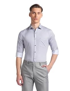 Arrow Men Slim fit Cotton Printed Long Sleeves Cutaway Collar Shirt