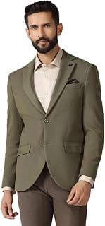 Blackberrys Men Poly-Blend Textured Slim Fit Blazer
