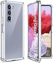 Glaxx for Samsung Galaxy Z Fold 5 5G Back Cover Case | Raised Bumps for Camera & Screen Protection | Ultra Clear Soft Silicone Back Case Cover for Samsung Galaxy Z Fold 5 5G (Transparent)