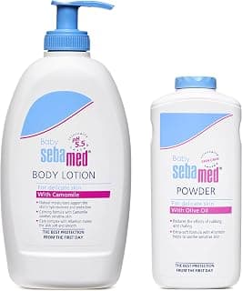 SebaMed Baby Lotion, 400ml & Baby Powder, 200g Combo