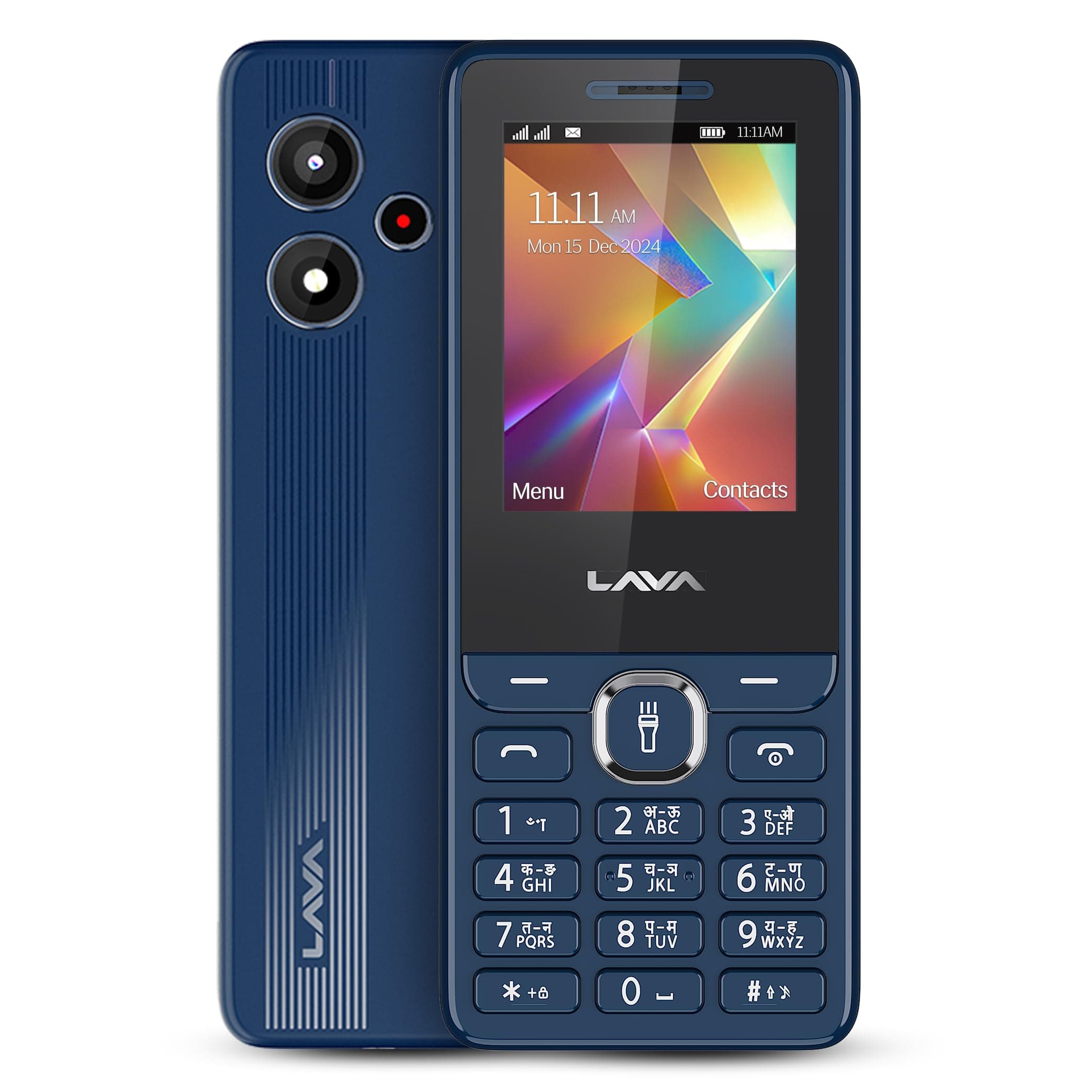 Lava A2 Smart (2025) Dual SIM Keypad Mobile Phone - 2.4'' Big Display | Built-in UPI Payments | 1200mAh Battery | Bluetooth Feature | Camera | Auto Call Recording | 9 Regional Languages - Dark Blue