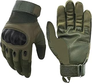 FF-2 Full-Finger Bike Riding Gloves TPR Knuckle Protection Tactical Hand Gloves for Bike - Bike Gloves Men Bike Accessories Washable Fabric (Size: XL, Green)