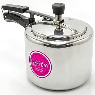 EveryDay 3 Litre Stainless Steel Pressure Cooker | Mirror Finish Pressure Cooker with Induction Base | Inner Lid Design | Gas & Induction Compatible | Durable Everyday Cooking Cooker