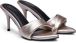 GNIST Open Toe Twisted Strap Stilettos Heel