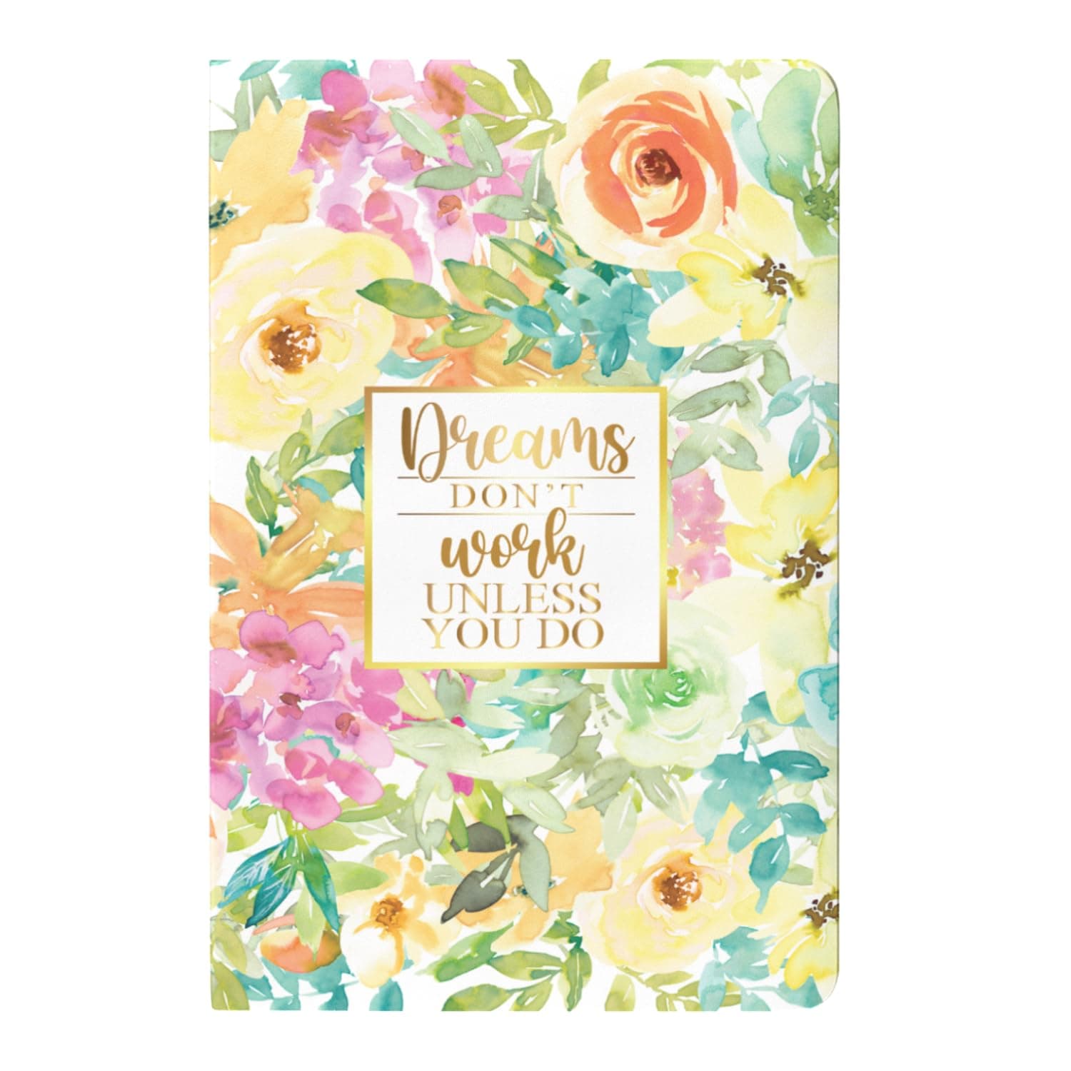 LAURET BLANC Ruled Notebook - A5 Size, 144 Ruled Pages, 90 GSM Natural Shade, Paperback (Dreams Don't Work Unless You Do)