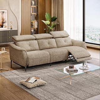 Wakefit Curacao Sofa with Motion Taupe - Three Seater
