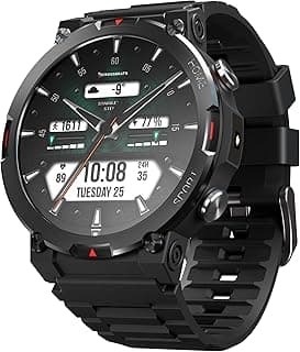 CrossBeats CrossBeats Everest 2.0 | Latest 2026 Smart Watch for man | 1.43" AMOLED Always ON Display Bluetooth Calling Rugged Outdoor Smartwatch | Upto 15 Days Battery Life 100+ Sports Mode Flash Light (Black)