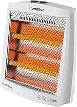 Crompton Comfy Plus 800 Watt Quartz Room Heater with 2 Heat Setting | Handle to carry | Neon Lamp indicator