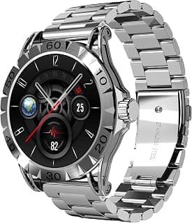boAt Boat Enigma Orion Men's Luxury Smart Watch Enigma Orion w/ 1.39”(3.53 cm) HD Display, Functional Crown, BT Calling, Metal Body, Activity Tracker, 7 Days Battery, Watch for man (Metallic Silver)