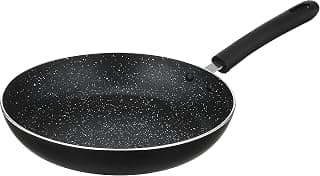 Amazon Brand - Solimo Nonstick Frying Pan with Granite Finish and 2-way Non-stick Coating, 24 cm (2.8mm Thickness, Induction Compatible)