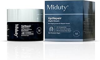 Miduty EpiRepair Night Cream- Skin Care Barrier Repair Cream | Infused with Peptides, Ceramides and Fermented Aloe Water | Skin Repairing Night Cream for Men and Women - 50gm