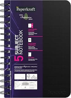 Paperkraft Green impression 5 Subject WIRO binding Notebook - Single line, 300 pages, 176mm x 250mm