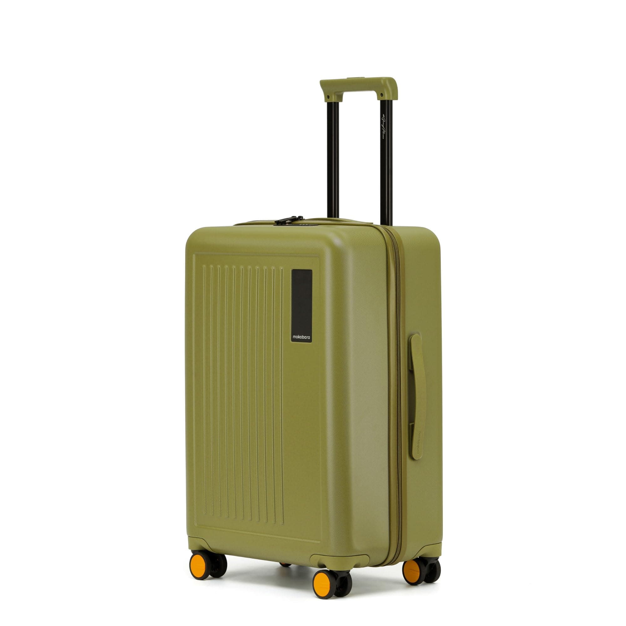 MOKOBARA Transit Check-in Luggage Trolley Bag|64 cm|65L Capacity|German Makrolon Polycarbonate Hardshell|TSA Approved Lock|YKK Zippers|Silent Hinomoto Wheels|for 7-14 Day Trips|Olive(So Matcha)