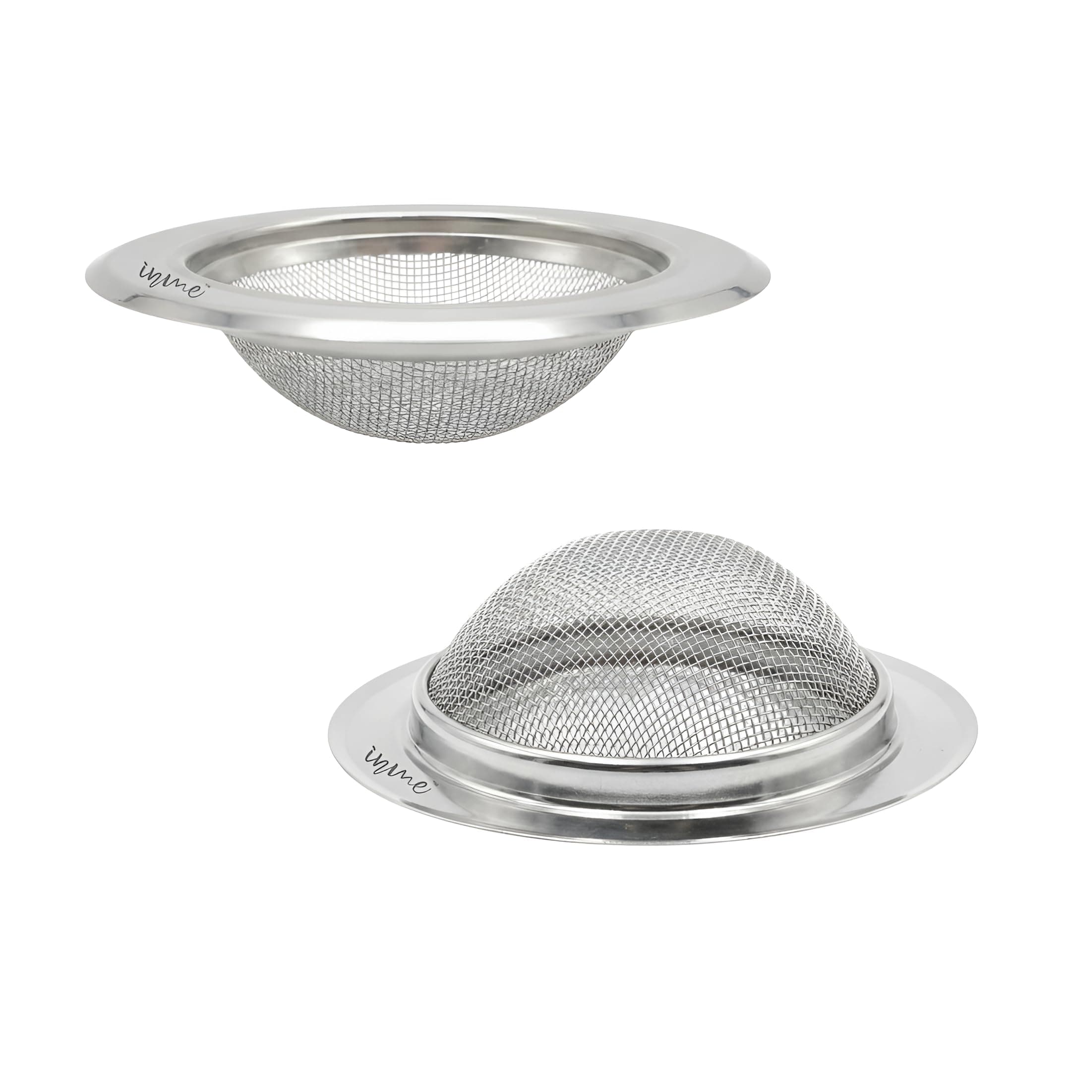 Inme Stainless Steel Sink Strainer Drain Filter Kitchen Basin Net (1 Pc) | Rust Proof Stainless Steel with Heavy-Duty Mesh, Deep Net Basket Design with Anti-Clogging Technology, 4 inch Diameter