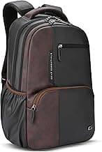 Gear Vintage 2 Faux Leather(Without Antitheft) 19"/34L Large Water Resistant Laptop Backpack/Casual Backpack/Daypack/Travel Backpack/College Bag For Men/Women(Black-Brown)