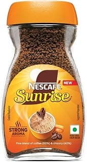 Sunrise Instant Coffee Powder by Nescafe | Strong Taste for the perfect start to your day | Coffee Chicory-Mix | 45g Jar