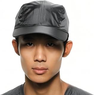 NEON ROCK Premium Polyster Material Monsoon Cap with Waterproof Material for Hair, Head, Face Protection (Premium Black)