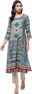 BIBA Women Geometric Printed Straight Kurta