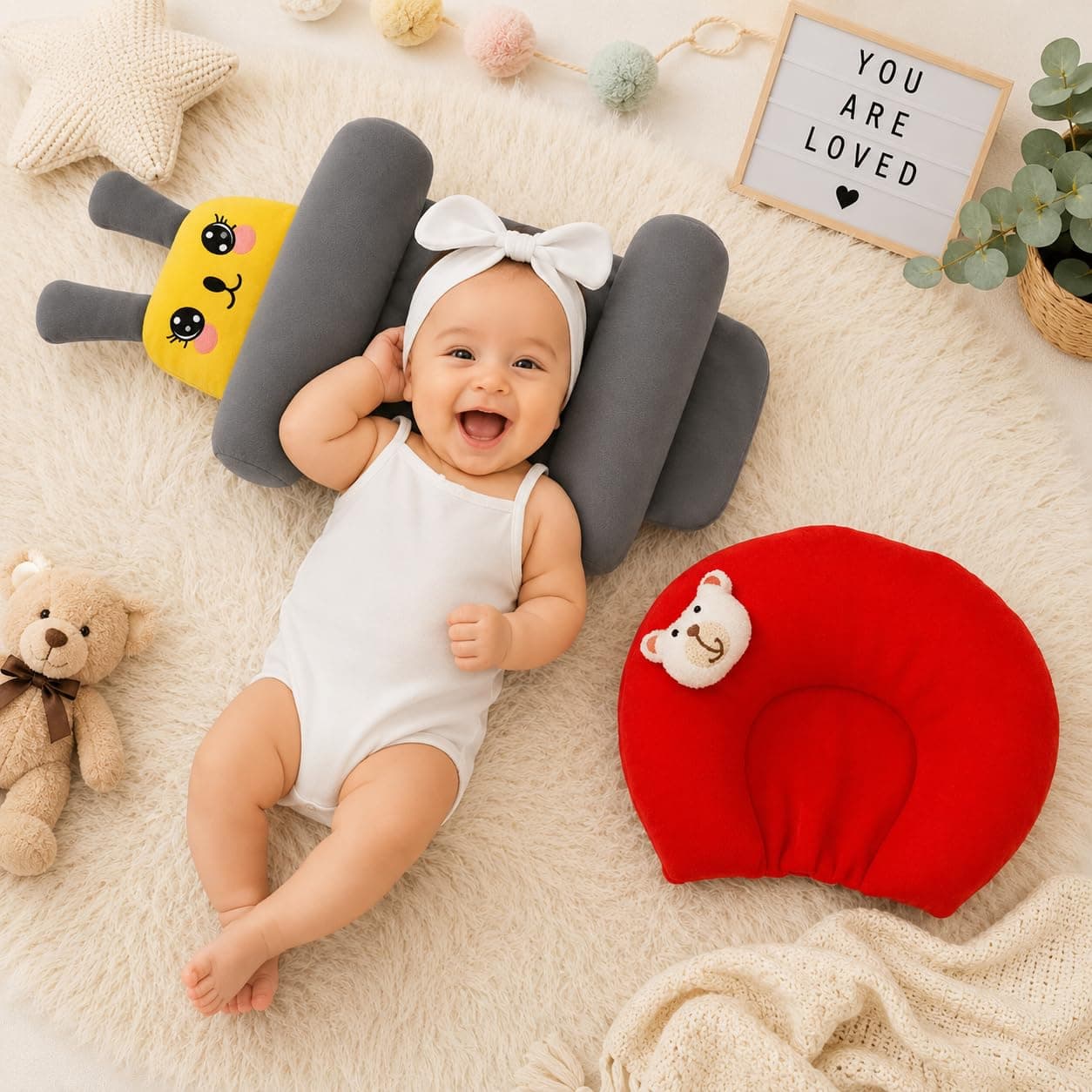 ZOZO SALES Baby Pillow Combo Set for Newborns | Toddler Pillow Cushions for 0-12 Months