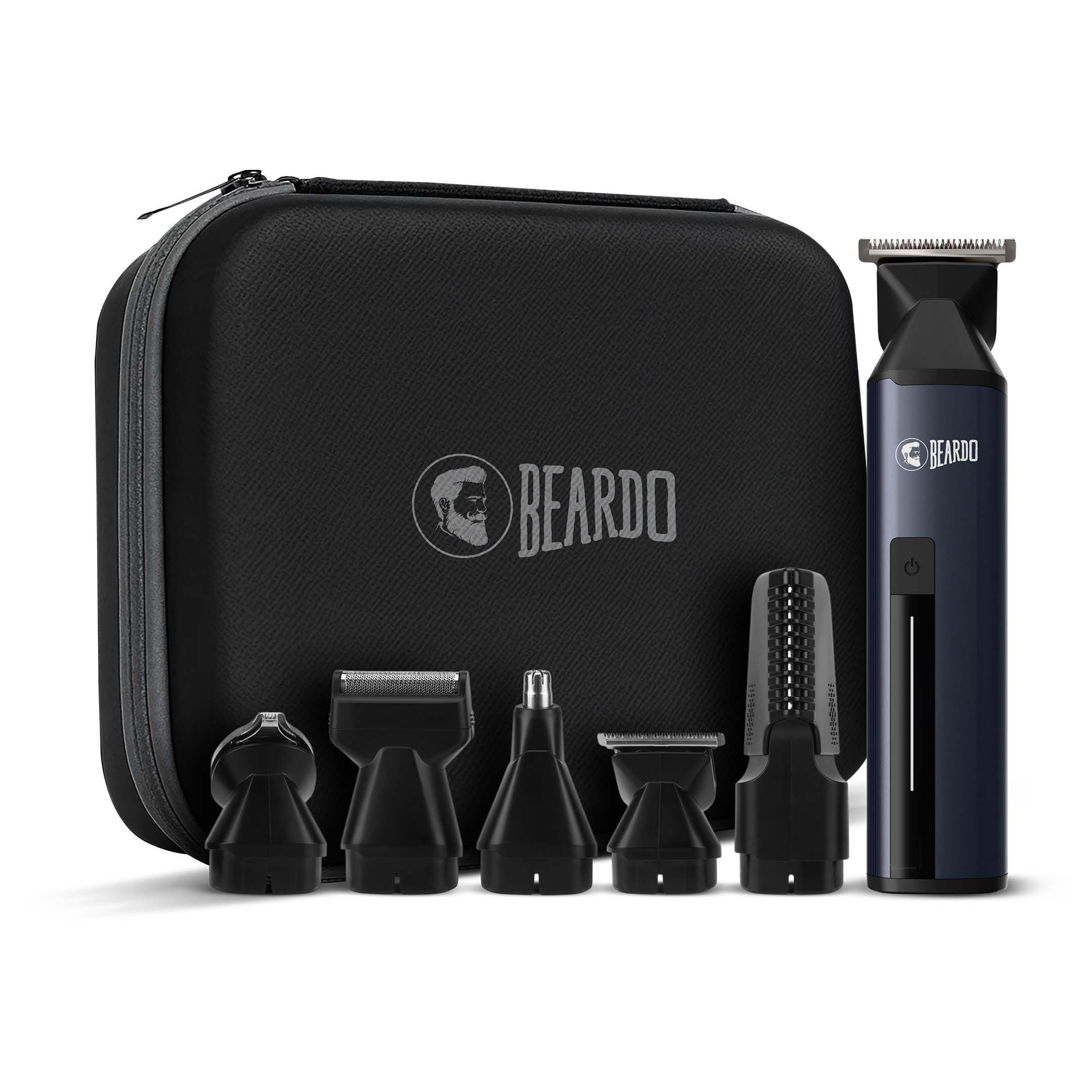 BEARDO Godfather 13-in-1 Trimmer Kit for Men | Full Body Grooming Kit with 6 Magnetic Attachments | 8000 RPM Motor, 120 Min Runtime, Travel Lock | Self-Sharpening Blades, Aluminium Body | Full Body Trimmer for Men | Travel Friendly Kit with Hard Travel Case