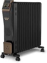 Havells 13 Fin Oil Filled Room Heater (OFR) | Advanced New U-Tech Fast Heating Fins with 10-Year Warranty | 2900W | ISI Approved | PTC Fan Heater | Inclined Control Panel | Black