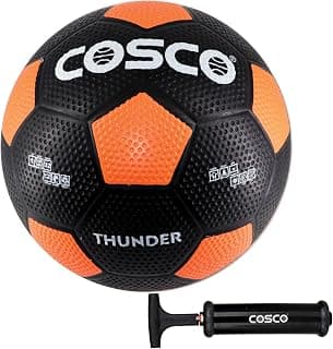 Cosco Football Thunder 3 with Hand Pump, (Black,Yellow,Green,red)