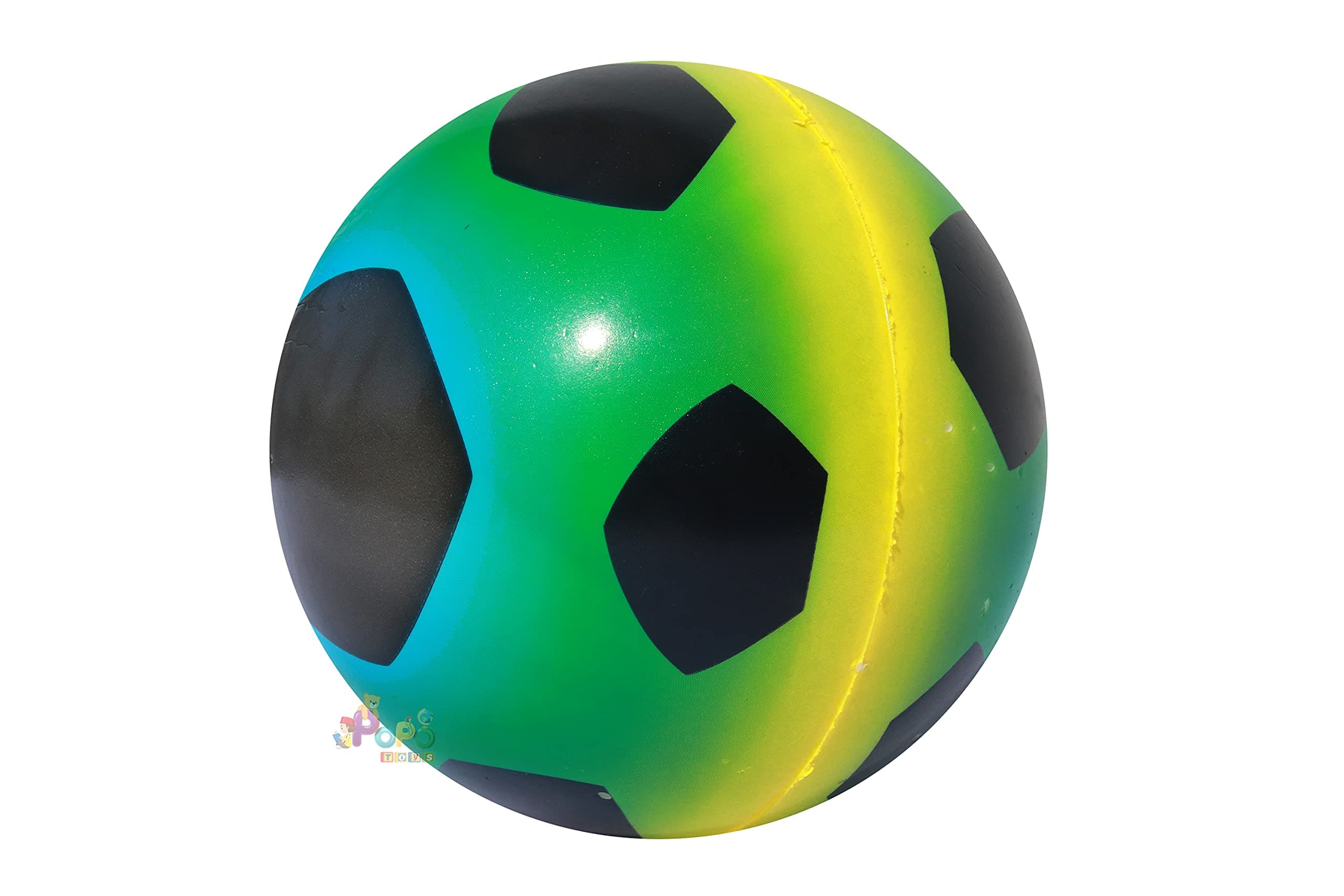 Popo Toys PVC Foam Beach Football | No Air Needed | Kids Playball | Best Use at Pools, Beach, Outdoor & Indoor Play | Multicolor